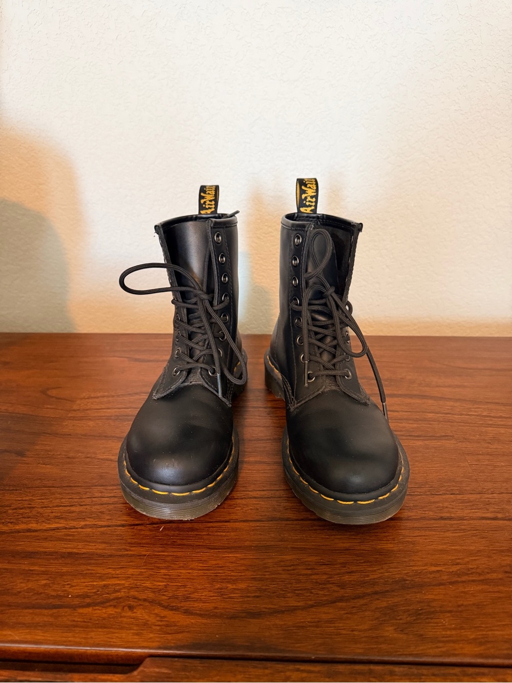Dr. Martens Black Leather Boots size 6